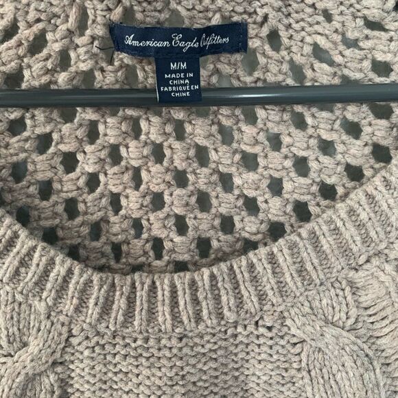 AEO long sleeve mixed knit sweater sz medium - Picture 7 of 10
